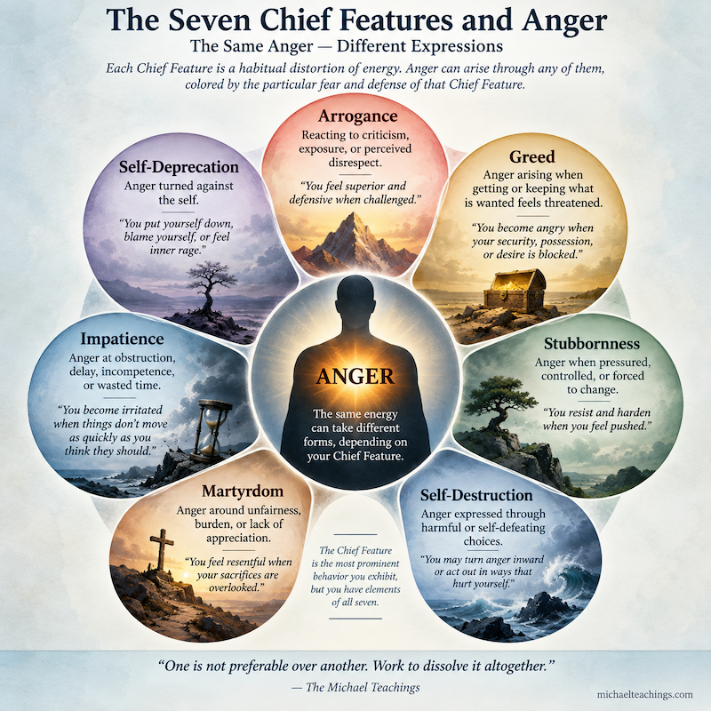 The Seven Chief Features and Anger